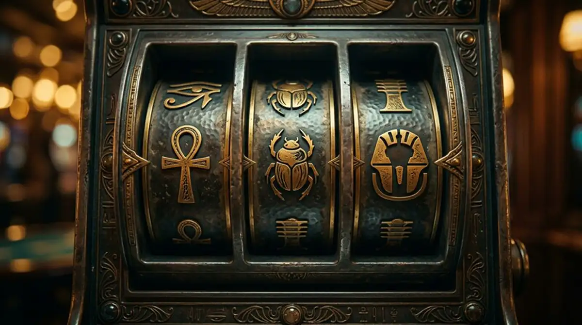 Spielautomat Walzen mit ägyptischer Thematik ohne Branding