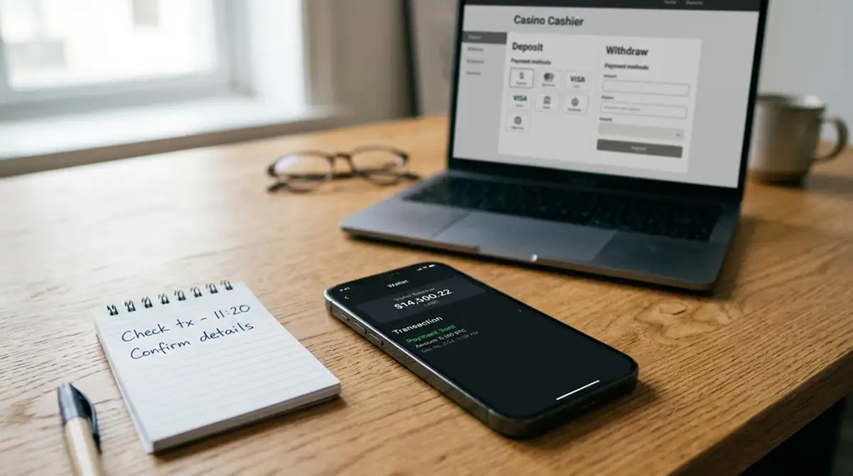 Smartphone mit Krypto-Wallet und schneller Casino-Auszahlung