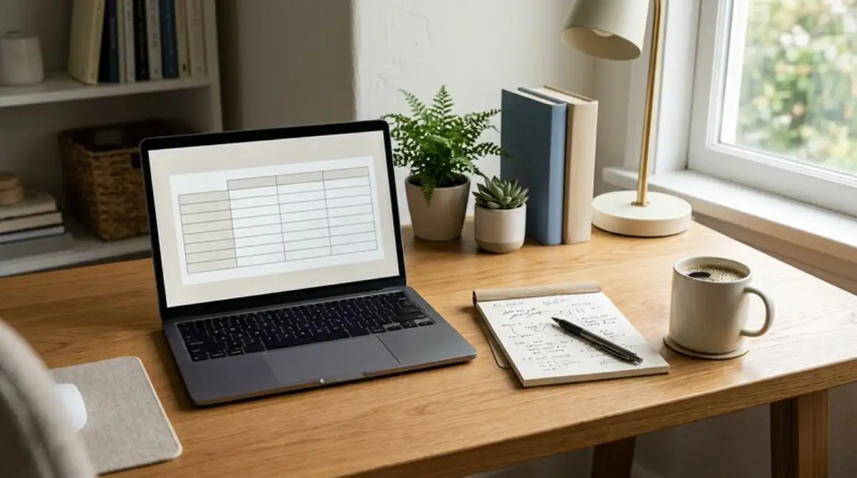 Schreibtisch mit Laptop und Notizen zum Vergleich deutscher Anbieter mit Konzession