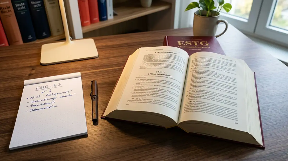 Aufgeschlagenes deutsches Gesetzbuch mit Paragraph 3 EStG