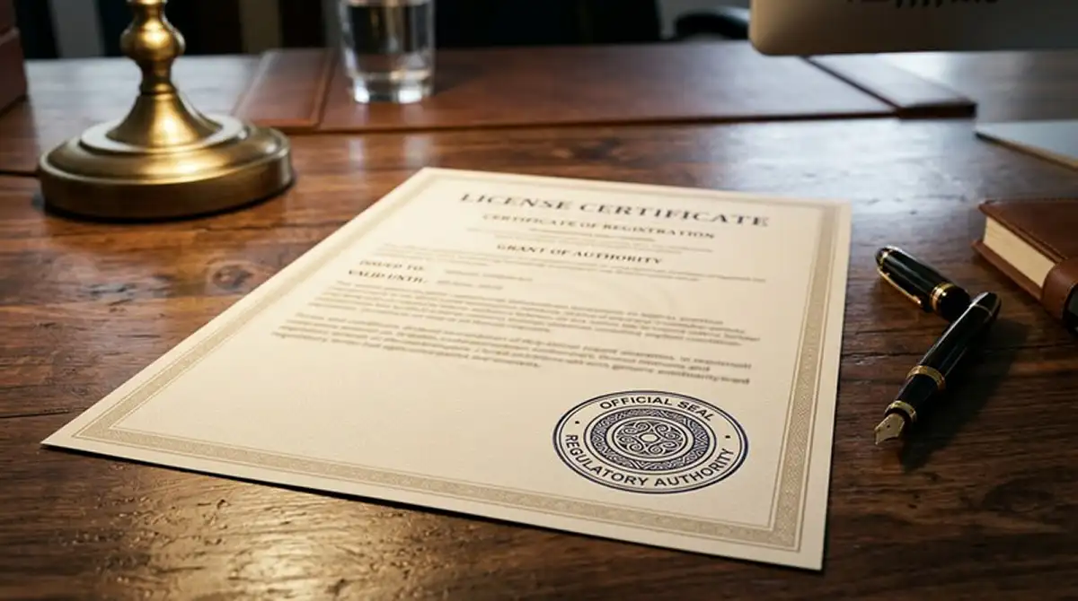 Offizielles GGL-Lizenzdokument als Symbol für deutsche Regulierung