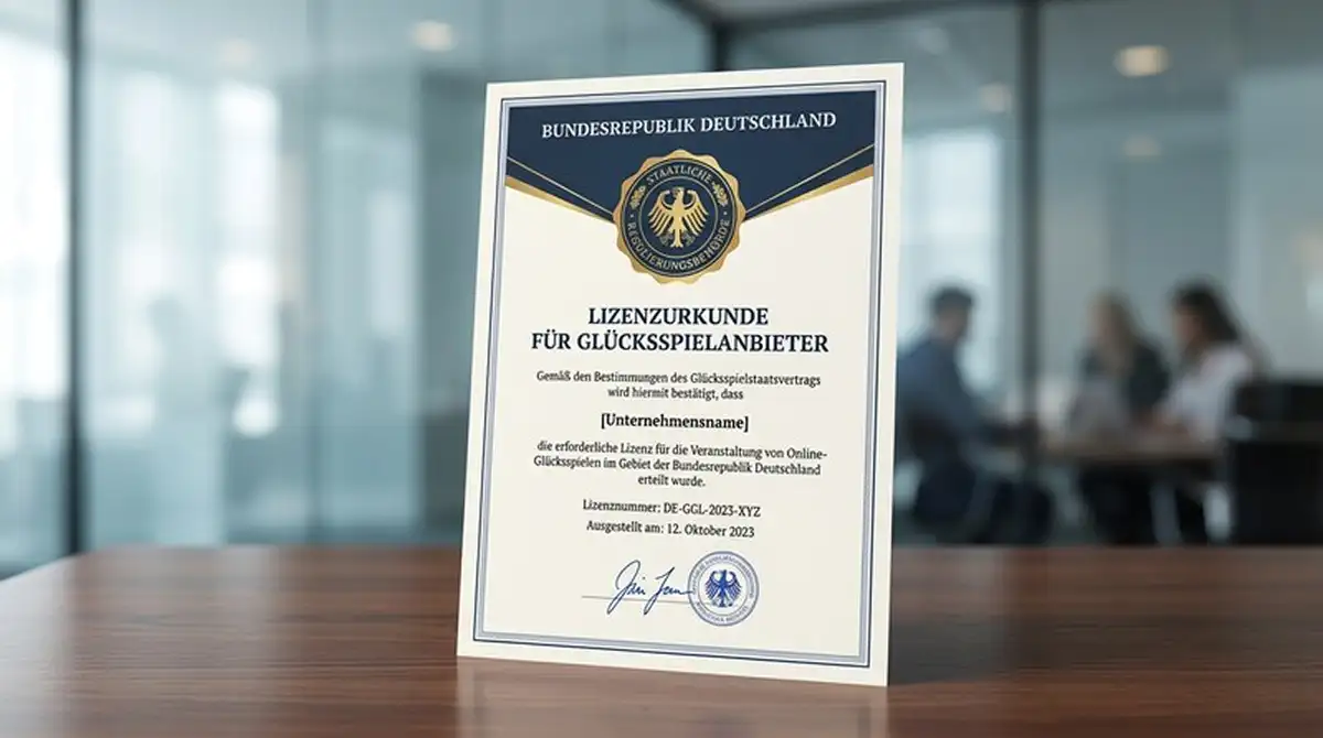Offizielles Dokument mit GGL-Zertifizierung und behördlichem Siegel