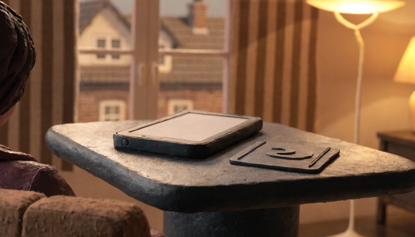 Modernes Wohnzimmer mit Smartphone und E-Wallet für Online-Zahlung