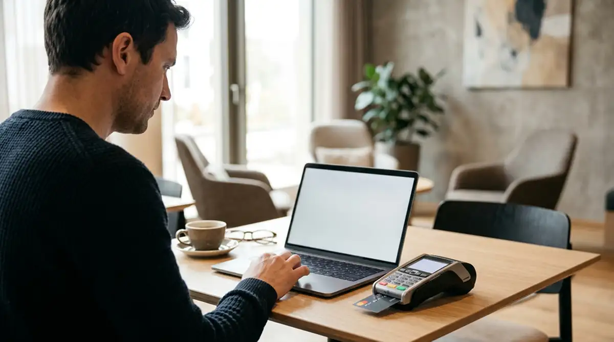 Mastercard in der Einzahlungskasse auswählen