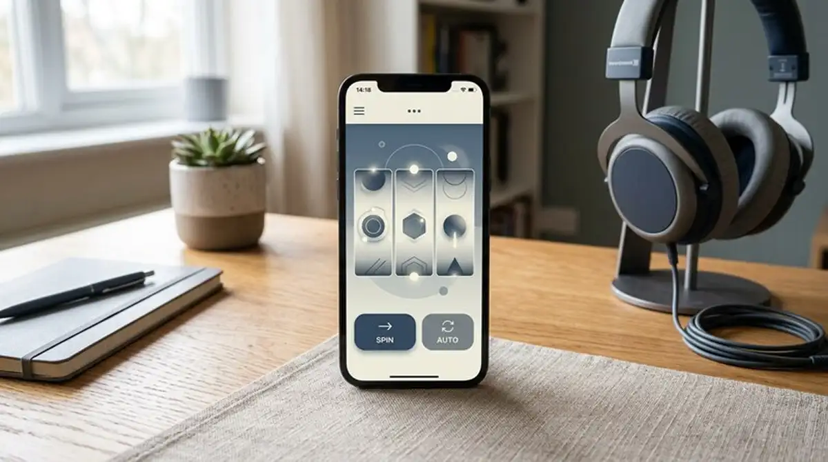 Neutraler Smartphone-Browser mit responsiver Spieloberfläche