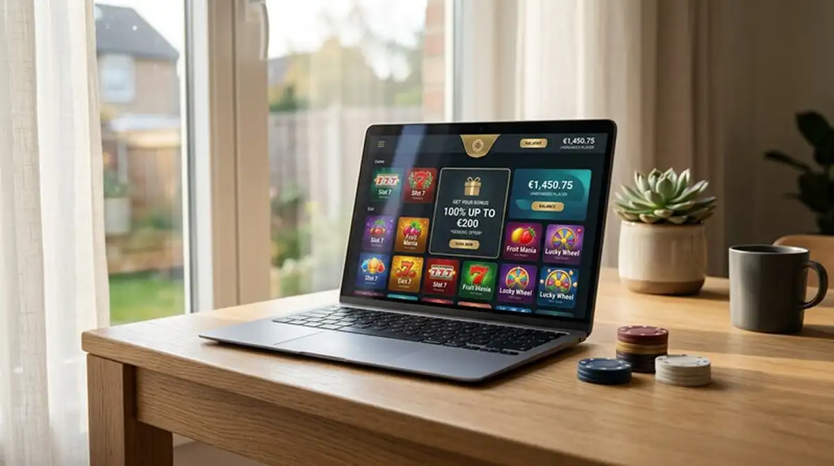 400 Prozent Bonus im Online Casino als symbolische Guthabenanzeige auf einem Bildschirm