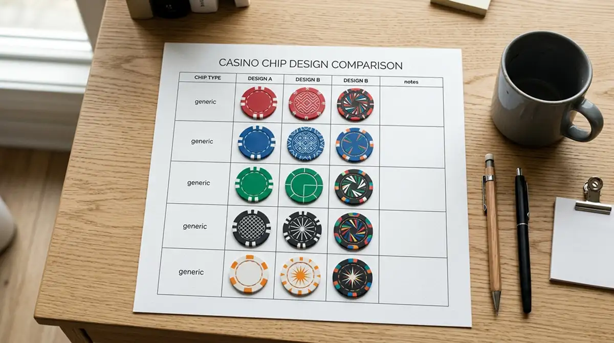 Vergleichstafel mit Casino-Profilen auf hellem Hintergrund ohne Logos