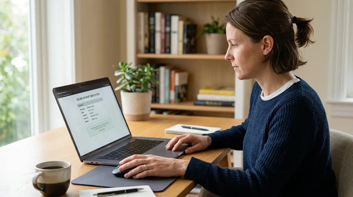 Sofort-Einzahlung am Laptop
