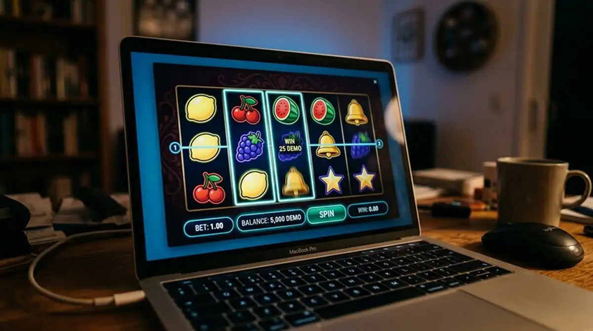Demo-Modus eines Spielautomaten im Browser ohne Anmeldung