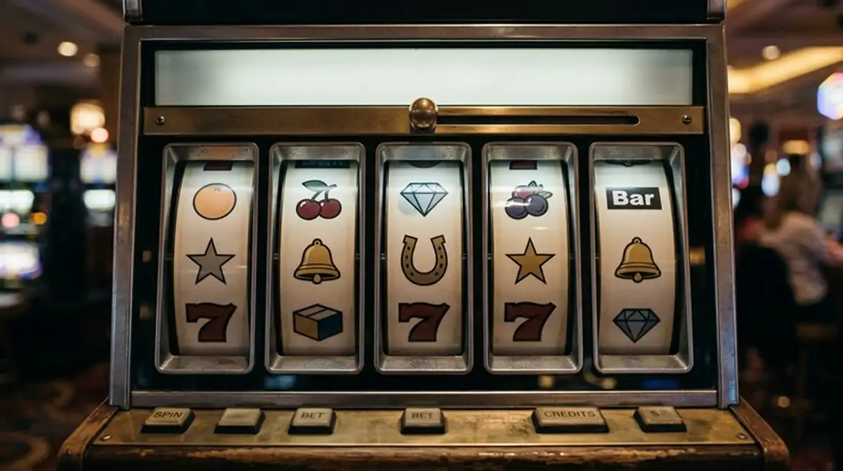 Neutrale Spielautomaten-Walzen ohne Markenzeichen in einer Reihe
