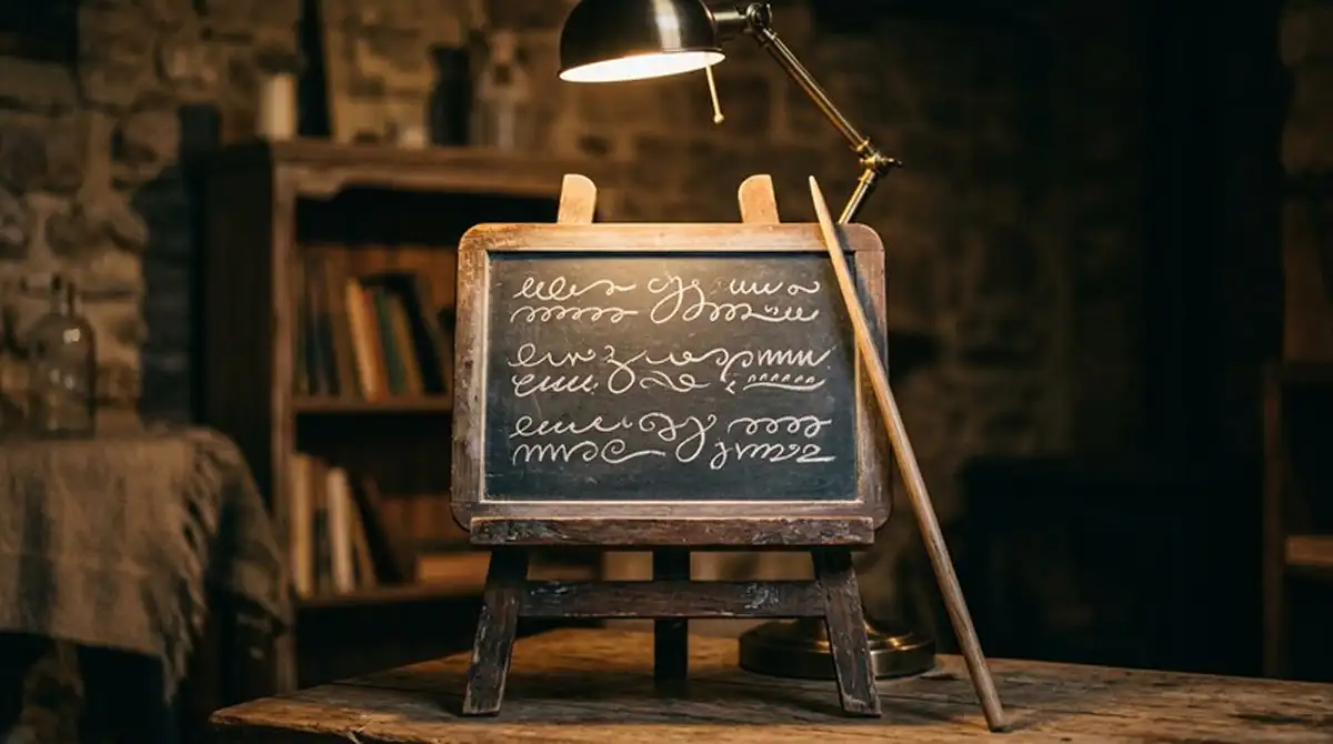 Tafel mit handschriftlichen Spielregeln: 1 € Max Einsatz, 5 Sekunden Pause, 1000 € Limit